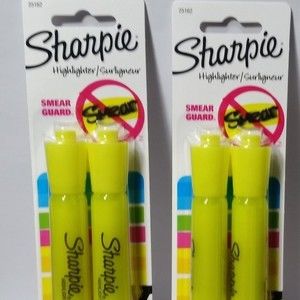 10 Packs Sharpie Smudge Resistant Yellow Highlighter